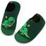 VOLHAL Hausschuhe ​Kinder Mädchen Junge Barfussschuhe Pantoffeln Lauflernschuhe ​Rutschfest ​Kindergarten für Atmung saktive​ Weich Kleinkinder Schuhe ​Unisex(Dinosaurier Grün 30EU)