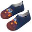 Kyopp Kinder Hausschuhe Junge Mädchen Pantoffeln Aquaschuhe Atmungsaktive Rutschfest Barfussschuhe Slipper Kindergarten Unisex(Traktor/Bagger Dunkelblau 24/25 EU)