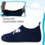 Kyopp Kinder Hausschuhe Junge Mädchen Pantoffeln Aquaschuhe Atmungsaktive Rutschfest Barfussschuhe Slipper Kindergarten Unisex (Hai Dunkelblau 32/33 EU)