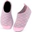 Kyopp Kinder Hausschuhe Junge Mädchen Pantoffeln Aquaschuhe Atmungsaktive rutschfest Barfussschuhe Slipper Kindergarten Unisex (Fischschuppen Rosa 26/27 EU)
