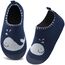 Kyopp Kinder Hausschuhe Junge Mädchen Pantoffeln Aquaschuhe Atmungsaktive Rutschfest Barfussschuhe Slipper Kindergarten Unisex(Wale Dunkelblau 30/31 EU)
