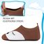 Kyopp Kinder Hausschuhe Junge Mädchen Pantoffeln Aquaschuhe Atmungsaktive Rutschfest Barfussschuhe Slipper Kindergarten Unisex (Stricken-Fuchs 24/25 EU)