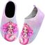 Kyopp Kinder Hausschuhe Junge Mädchen Pantoffeln Aquaschuhe Atmungsaktive Rutschfest Barfussschuhe Slipper Kindergarten Unisex(Rosa Lila Krone Meerjungfrau 24/25 EU)