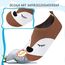 Kyopp Kinder Hausschuhe Junge Mädchen Pantoffeln Aquaschuhe Atmungsaktive Rutschfest Barfussschuhe Slipper Kindergarten Unisex (Stricken-Fuchs 24/25 EU)