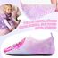 Kyopp Kinder Hausschuhe Junge Mädchen Pantoffeln Aquaschuhe Atmungsaktive Rutschfest Barfussschuhe Slipper Kindergarten Unisex(Rosa Lila Krone Meerjungfrau 24/25 EU)