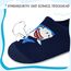 Kyopp Kinder Hausschuhe Junge Mädchen Pantoffeln Aquaschuhe Atmungsaktive Rutschfest Barfussschuhe Slipper Kindergarten Unisex (Hai Dunkelblau 30/31 EU)