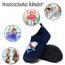 Kyopp Kinder Hausschuhe Junge Mädchen Pantoffeln Aquaschuhe Atmungsaktive Rutschfest Barfussschuhe Slipper Kindergarten Unisex (Hai Dunkelblau 32/33 EU)
