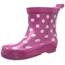Playshoes Kinder Halbschaft-Gummistiefel aus Naturkautschuk, Trendige Unisex Regenstiefel mit Reflektoren, gepunktet mit Punkt-Muster, Rosa (pink 18), 180358, 18 EU