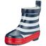 Playshoes Kinder Halbschaft-Gummistiefel aus Naturkautschuk, trendige Unisex Regenstiefel mit Reflektoren, maritim gestreift