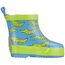 Playshoes Kinder Halbschaft-Gummistiefel aus Naturkautschuk, trendige Unisex Regenstiefel mit Reflektoren, mit Krokodil-Muster