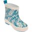 Playshoes Gummistiefel Halbschaft Blumen Unisex Kinder Gummistiefel, Petrol Blumen, 20 EU