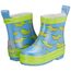 Playshoes Kinder Halbschaft-Gummistiefel aus Naturkautschuk, trendige Unisex Regenstiefel mit Reflektoren, mit Krokodil-Muster