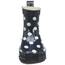 Playshoes Kinder Halbschaft-Gummistiefel aus Naturkautschuk, Trendige Unisex Regenstiefel mit Reflektoren, gepunktet mit Punkt-Muster, Blau (Marine 11), 26, 180358