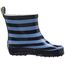 Playshoes Kinder Halbschaft, Blau (Marine/hellblau 639), Gummistiefel Ringel Nieder 23 EU