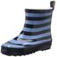 Playshoes Kinder Halbschaft, Blau (Marine/hellblau 639), Gummistiefel Ringel Nieder 23 EU