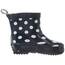 Playshoes Kinder Halbschaft-Gummistiefel aus Naturkautschuk, Trendige Unisex Regenstiefel mit Reflektoren, gepunktet mit Punkt-Muster