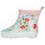 Playshoes Kinder Halbschaft-Gummistiefel aus Naturkautschuk, Trendige Unisex Regenstiefel mit Reflektoren, mit Blumen-Muster, 180364, Pink, 24