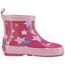 Playshoes Kinder Halbschaft-Gummistiefel aus Naturkautschuk, Trendige Unisex Regenstiefel mit Reflektoren, mit Sternen-Muster