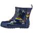 Playshoes Kinder Halbschaft-Gummistiefel aus Naturkautschuk, Trendige Unisex Regenstiefel mit Reflektoren, mit Piraten-Muster, Blau (Marine), 26 EU, 180363