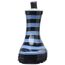 Playshoes Kinder Halbschaft-Gummistiefel aus Naturkautschuk, Trendige Unisex Regenstiefel mit Reflektoren, gestreift