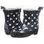 Playshoes Kinder Halbschaft-Gummistiefel aus Naturkautschuk, Trendige Unisex Regenstiefel mit Reflektoren, gepunktet mit Punkt-Muster, Blau (Marine 11), 180358, 27 EU