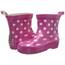 Playshoes Kinder Halbschaft-Gummistiefel aus Naturkautschuk, Trendige Unisex Regenstiefel mit Reflektoren, gepunktet mit Punkt-Muster, Rosa (pink 18), 180358, 26 EU