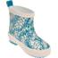 Playshoes Gummistiefel Halbschaft Blumen Unisex Kinder Gummistiefel, Petrol Blumen, 26 EU