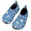 Torotto Hausschuhe Kinder Mädchen Junge Pantoffeln Atmungsaktive Rutschfest Weich Turnschläppchen Barfussschuhe für Lauflernschuhe Kleinkinder Schuhe Kindergarten Unisex(Fußball Blau 28/29 EU)