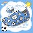 Torotto Hausschuhe Kinder Mädchen Junge Pantoffeln Atmungsaktive Rutschfest Weich Turnschläppchen Barfussschuhe für Lauflernschuhe Kleinkinder Schuhe Kindergarten Unisex(Fußball Blau 32/33 EU)