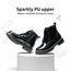 DREAM PAIRS Jungen Mädchen Stiefel Klassische Stiefel für Kinder Herbst Fashion Schnürstiefel Winterstiefel mittelere Stiefel,Size 32,Schwarz/Pu,SDBO2220K