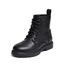 DREAM PAIRS Jungen Mädchen Stiefel Klassische Stiefel für Kinder Herbst Fashion Schnürstiefel Winterstiefel mittelere Stiefel Schwarz/PU 35 (EUR) KBO211