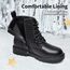 DREAM PAIRS Jungen Mädchen Stiefel Klassische Stiefel für Kinder Herbst Fashion Schnürstiefel Winterstiefel mittelere Stiefel Schwarz/PU 35 (EUR) KBO211