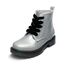 DREAM PAIRS Jungen Mädchen Stiefel Klassische Stiefel für Kinder Herbst fashion Schnürstiefel Winterstiefel mittelere Stiefel,Size 26.5,Silber/Pu,SDBO2220K