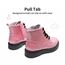 DREAM PAIRS Jungen Mädchen Stiefel Klassische Stiefel für Kinder Herbst Fashion Schnürstiefel Winterstiefel mittelere Stiefel,Size 35,Rosa/Pu,SDBO2220K