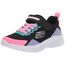 Skechers Mädchen Microspec Bright Retros Sneaker, Black Synthetic Multi Trim, 35.5 EU