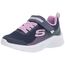 Skechers Mädchen Microspec Sneaker, Navy Mesh Lavender & Mint Trim, 33.5 EU
