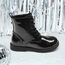 DREAM PAIRS Jungen Mädchen Stiefel Klassische Stiefel für Kinder Herbst Fashion Schnürstiefel Winterstiefel mittelere Stiefel,Size 31,Alles Schwarz,KBO211