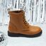DREAM PAIRS Jungen Mädchen Stiefel Klassische Stiefel für Kinder Herbst Fashion Schnürstiefel Winterstiefel mittelere Stiefel,Size 30,Kamel,KBO211