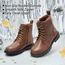 DREAM PAIRS Jungen Mädchen Stiefel Klassische Stiefel für Kinder Herbst Fashion Schnürstiefel Winterstiefel mittelere Stiefel,Size 33.5,Braun/Pu,KBO211