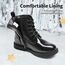 DREAM PAIRS Jungen Mädchen Stiefel Klassische Stiefel für Kinder Herbst Fashion Schnürstiefel Winterstiefel mittelere Stiefel,Size 35,Alles Schwarz,KBO211
