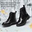 DREAM PAIRS Jungen Mädchen Stiefel Klassische Stiefel für Kinder Herbst Fashion Schnürstiefel Winterstiefel mittelere Stiefel,Size 35,Alles Schwarz,KBO211