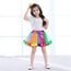 Hifot Einhorn Kostüm Prinzessin Set 2 Stück，Regenbogen Tutu Rock Mädchen Kostüm Tüllrock,Einhorn Haarreif für Mädchen für Unicorn Cosplay Kindergeburtstag Karneval