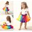 Hifot Einhorn Kostüm Prinzessin Set 2 Stück，Regenbogen Tutu Rock Mädchen Kostüm Tüllrock,Einhorn Haarreif für Mädchen für Unicorn Cosplay Kindergeburtstag Karneval