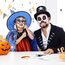 Jeackcelle Kinder Halloween Kostüm, Wizard Cape Witch Umhang mit Hut, Kürbis Candy Bag, Zauberer Mantel mit Requisiten für Jungen Mädchen Cosplay party (Lila)