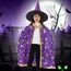 Jeackcelle Kinder Halloween Kostüm, Wizard Cape Witch Umhang mit Hut, Kürbis Candy Bag, Zauberer Mantel mit Requisiten für Jungen Mädchen Cosplay party (Lila)