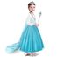 URAQT Mädchen Prinzessin Kostüm, Kinder Kleid 6-teiliges Set mit Krone Diadem Handschuhe Zauberstab usw für Weihnachten Verkleidung Karneval Halloween,110CM