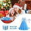 ACWOO Kostüm Mädchen, Kinder Prinzessin Kleidfür, Kinder Kleid mit Krone Zauberstab für Halloween Weihnachten Verkleidung Karneval