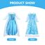 Vicloon Elsa kostüm mädchen, 3pcs Elsa Kleid Kinder Set mit Krone Diadem Zauberstab,Halloween Weihnachten Geburtstag Party Kostüm,kostüm mädchen-Blue
