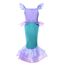 JerrisApparel Mädchen Prinzessin Meerjungfrau Kostüm Halloween Party Kleid (Lila mit Zubehör, 120)
