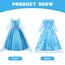Vicloon ELSA Prinzessin Kostüm Kinder Deluxe Fancy Blaues Kleid,Accessoires für Mädchen, Weihnachten Verkleidung Karneval Party Halloween Fest-Blau